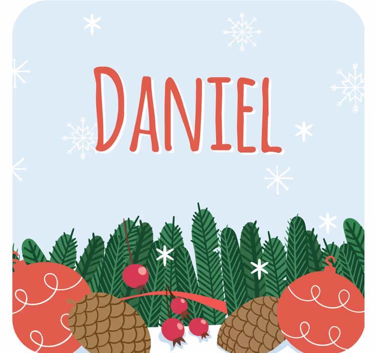 Posavasos navideño Te deseo una feliz navidad con nombre - TenVinilo