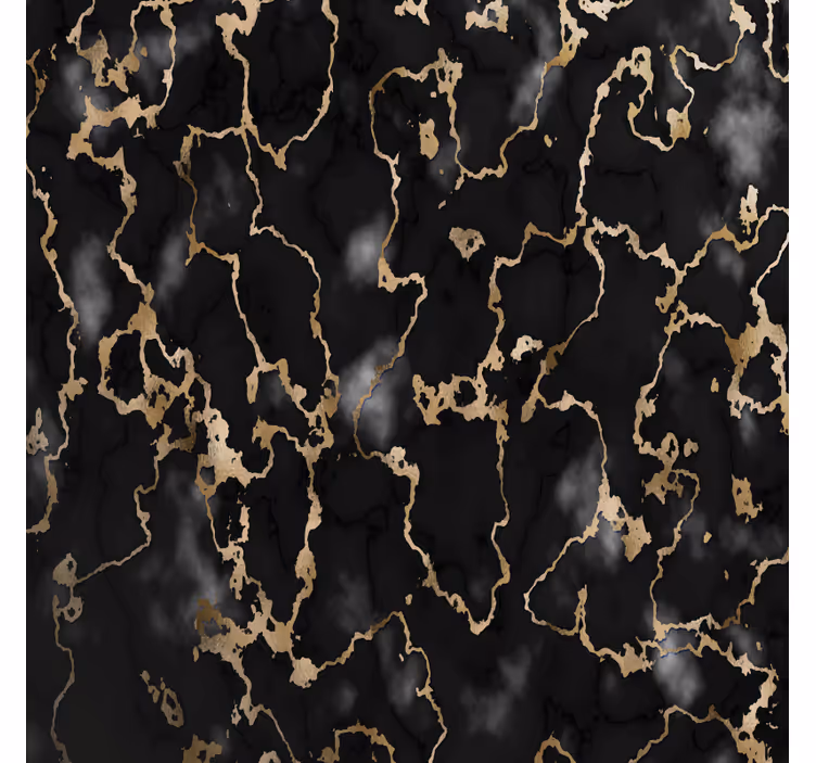 Portavasos patrón elegante negro y dorado - TenVinilo