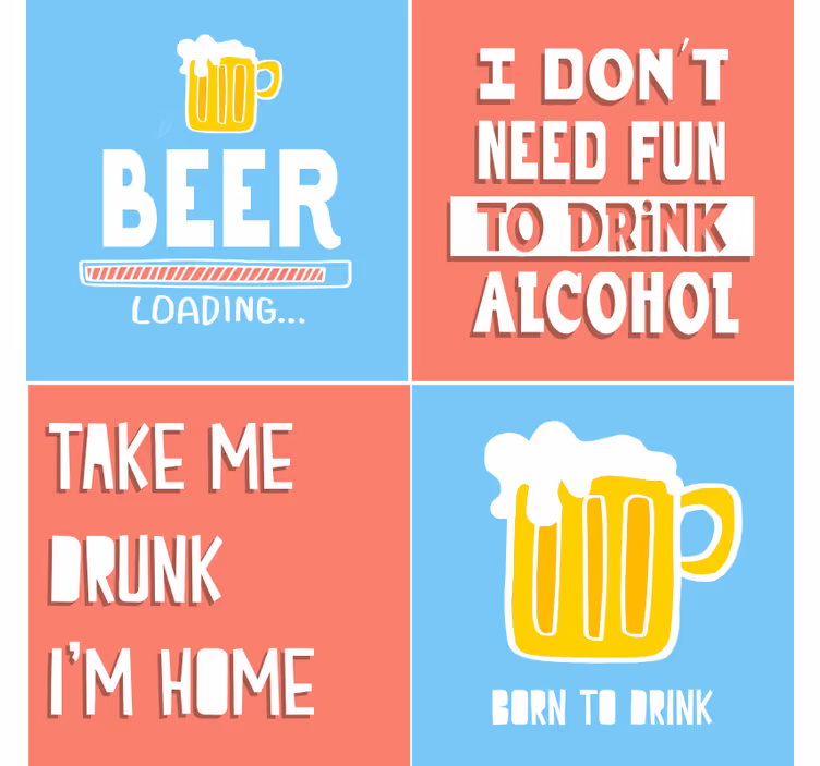 Portavasos cerveza frases divertidas de bebidas - TenVinilo