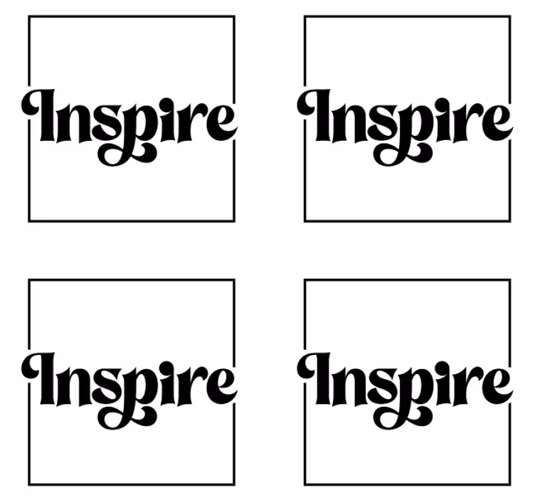 Portavasos con frases tipografía bold inspire - TenVinilo
