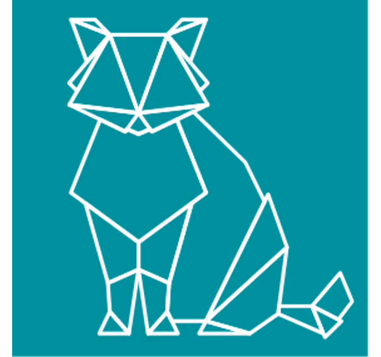 Posavasos frikis contorno de animales geométricos - TenVinilo