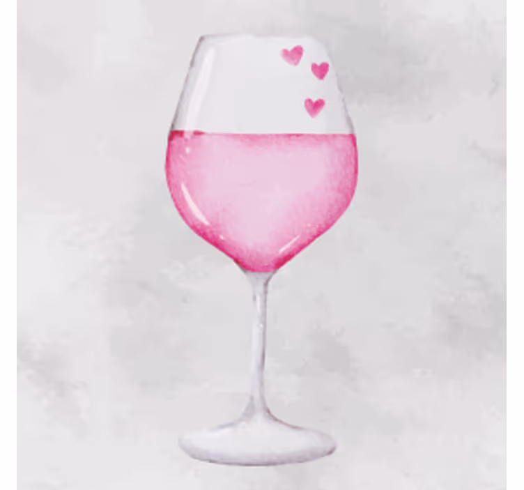 Portavasos personalizable vidrio adornado con corazón - TenVinilo