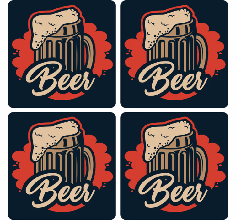 Portavasos cerveza ilustración de jarra espumosa - TenVinilo