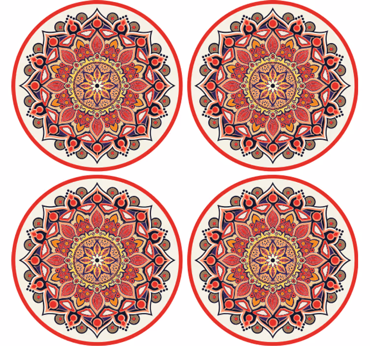 Portavasos arreglo floral intrincado - TenVinilo