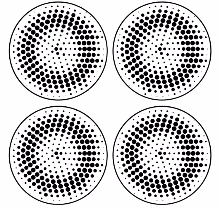 Portavasos con diseño de puntos - TenVinilo