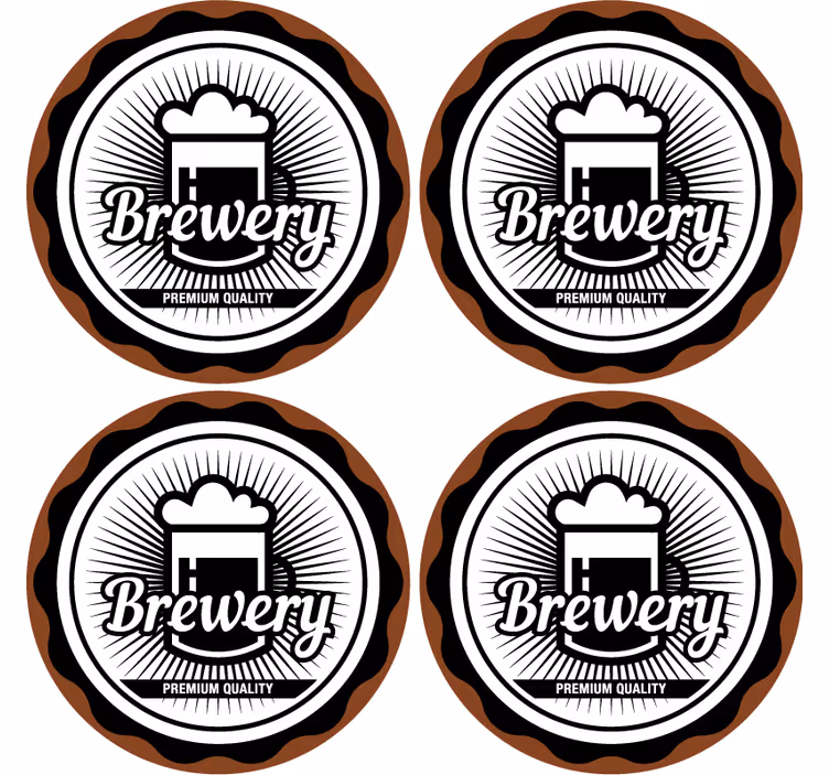 Portavasos cerveza emblema de calidad premium - TenVinilo