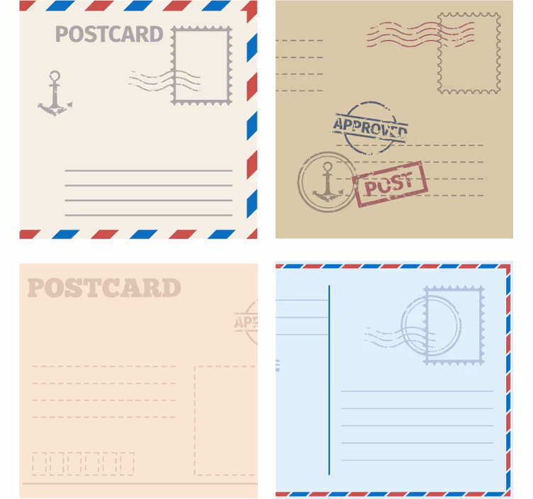 Portavasos moderno diseño de tarjeta postal vintage - TenVinilo