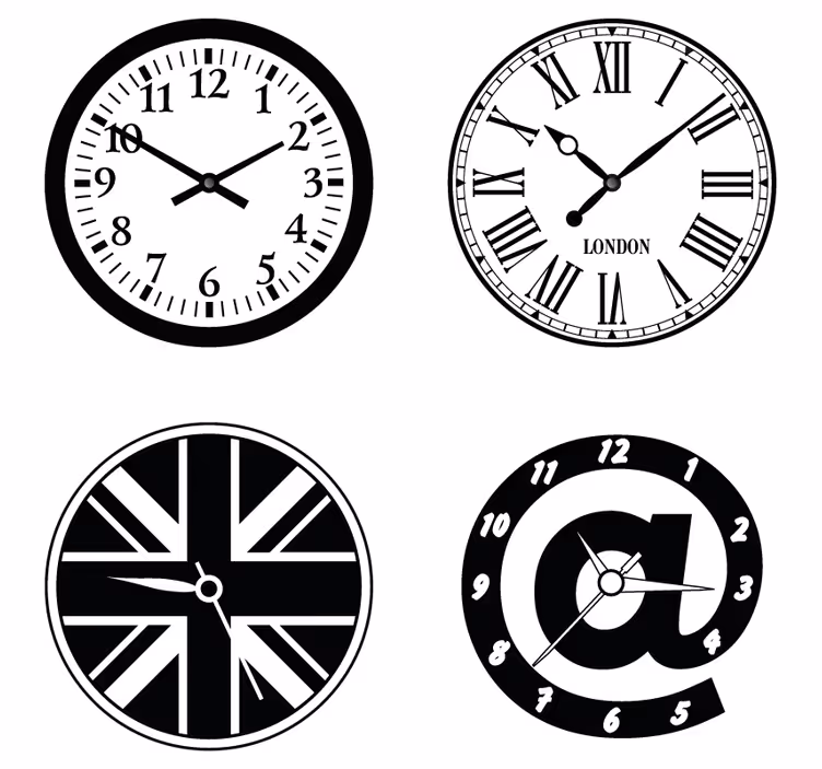 Posavasos frikis elementos de diseño de reloj - TenVinilo