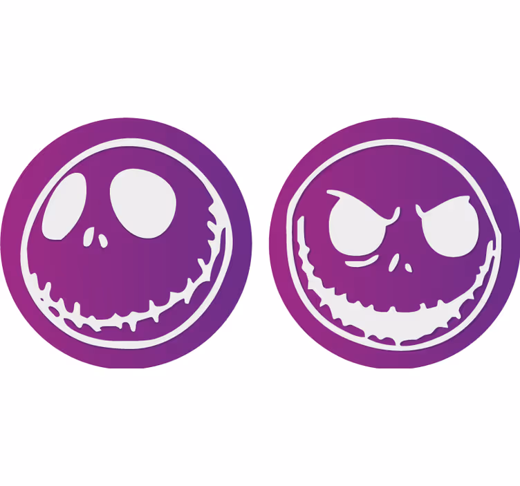 Portavasos halloween caras de calavera - TenVinilo