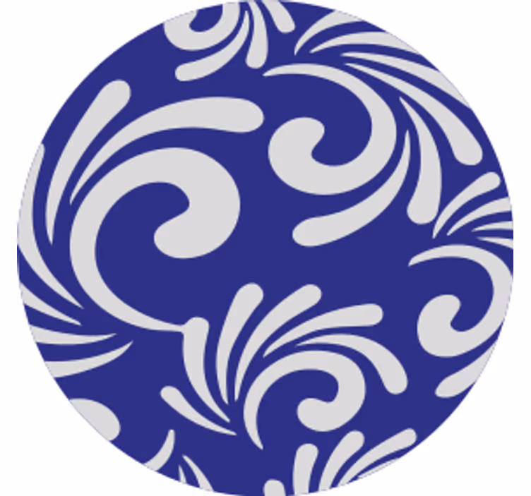 Posavasos navideño Chuchería azul con adorno blanco - TenVinilo