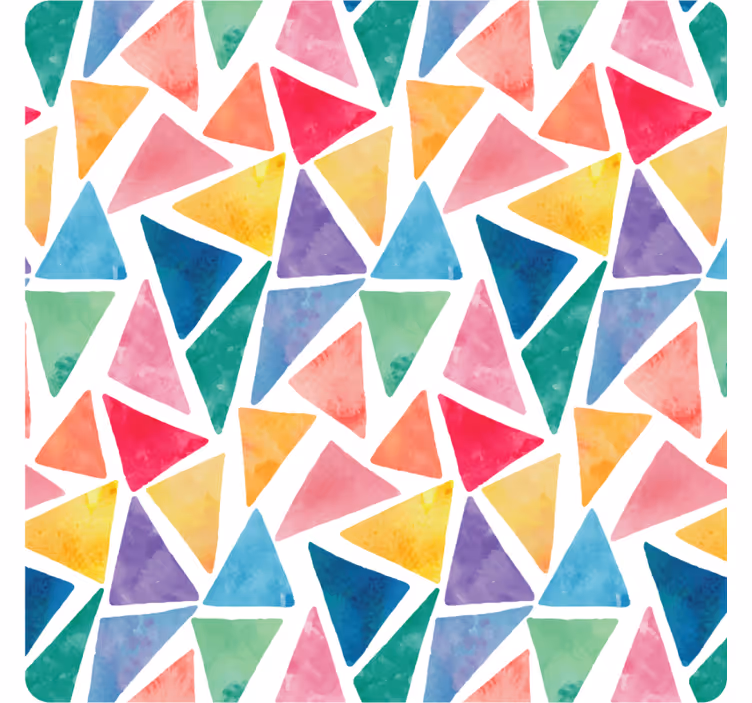 Portavasos patrón triangular colorido - TenVinilo
