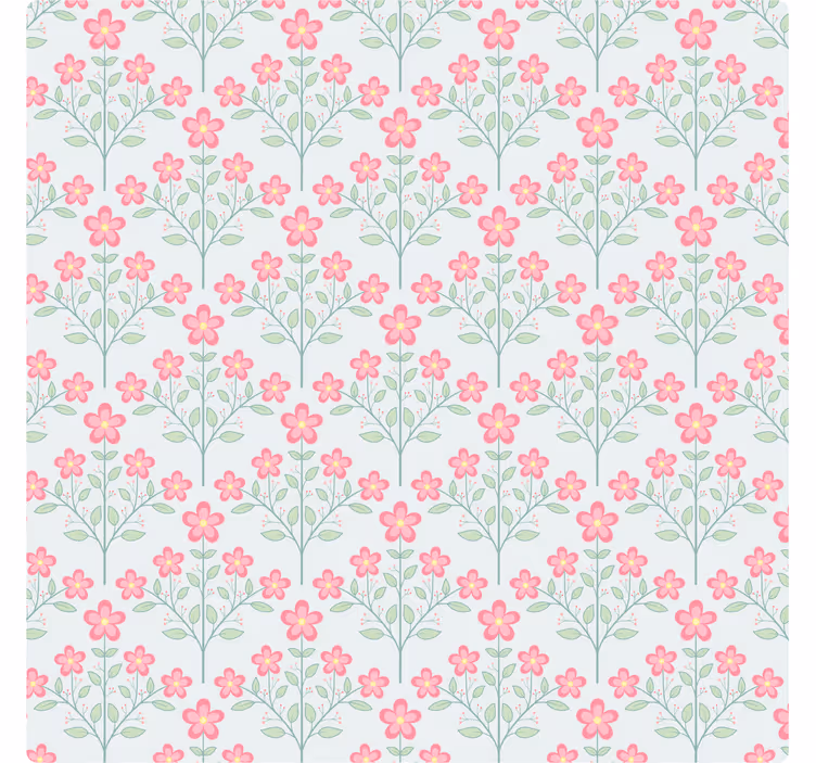Portavasos con patrón floral en pastel - TenVinilo