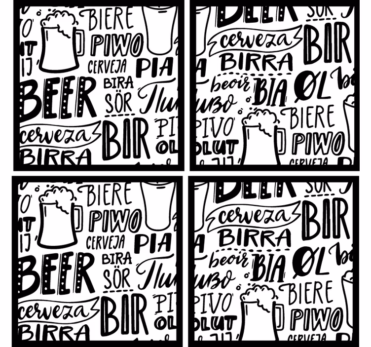 Portavasos cerveza terminología cervecera diversa - TenVinilo