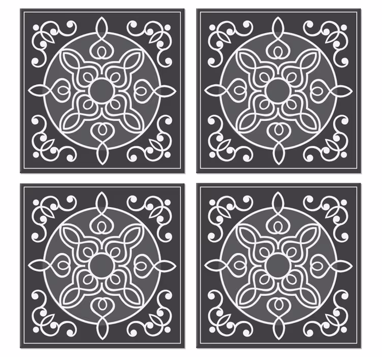 Posavasos azulejo Elegantes azulejos ornamentales - TenVinilo