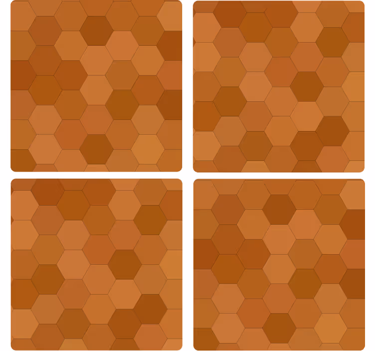 Portavasos con superficie de patrón hexagonal - TenVinilo