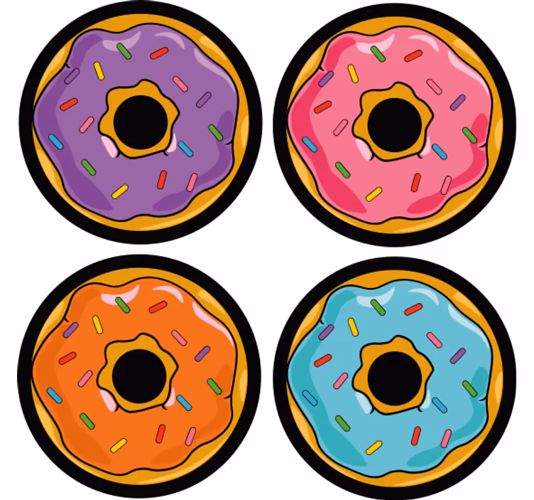 Posavasos frikis deliciosos con colores y chispas - TenVinilo