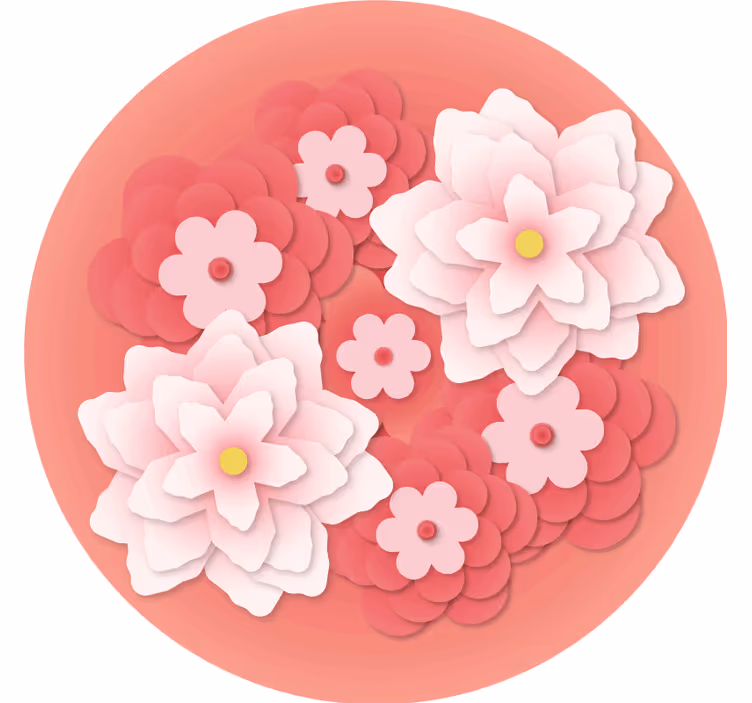 Posavasos frikis arreglo floral superpuesto - TenVinilo