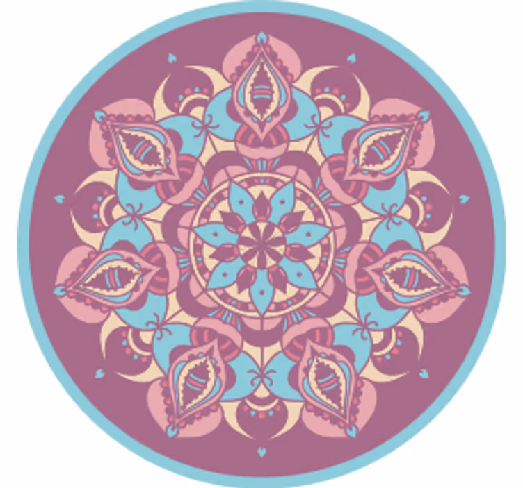 Portavasos moderno arreglo mandala floral complejo - TenVinilo