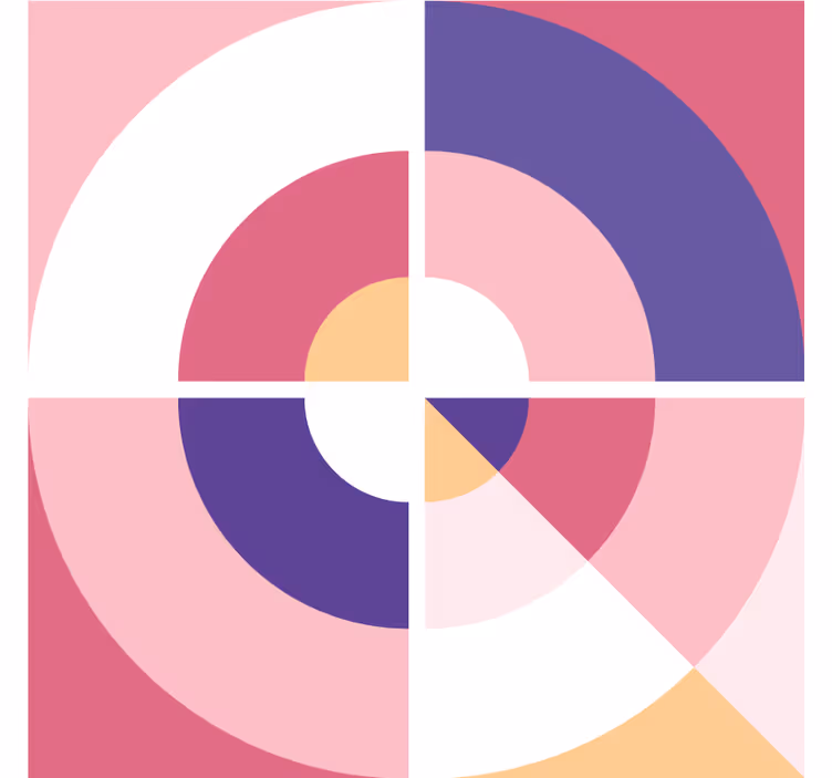 Portavasos moderno formas geométricas coloridas - TenVinilo