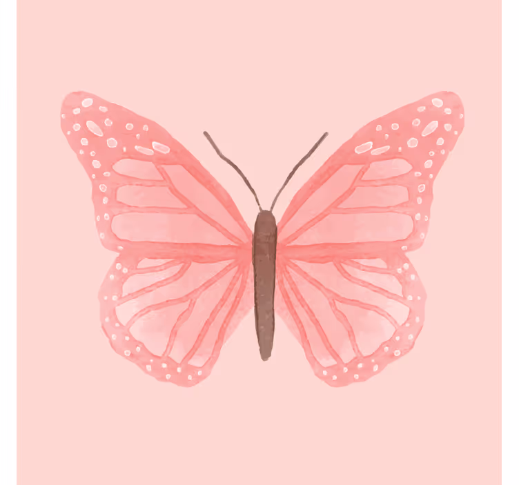 Mariposas de azulejo rosa más posavasos - TenVinilo