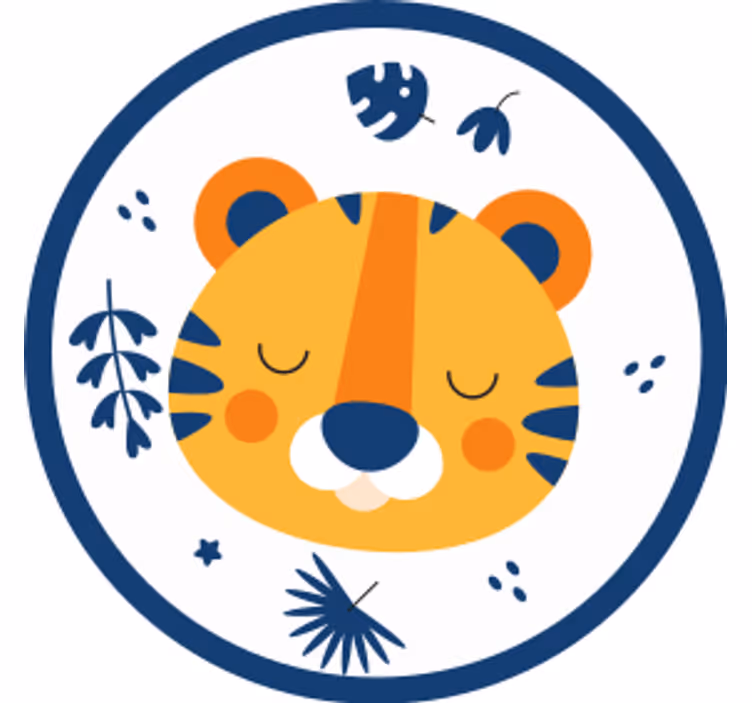 Posavasos frikis cara de tigre linda - TenVinilo