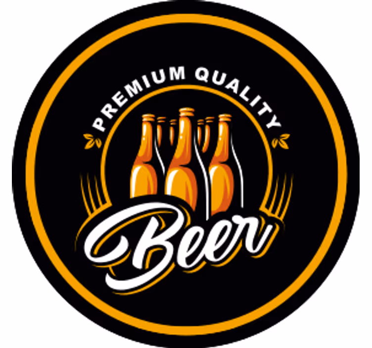 Portavasos cerveza emblema de bebida premium - TenVinilo