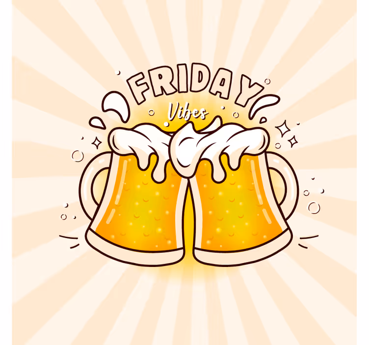 Portavasos cerveza ¡salud por la diversión del viernes! - TenVinilo