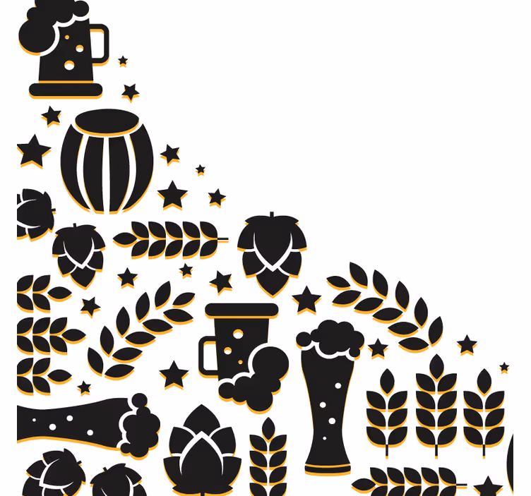 Portavasos cerveza composición de elementos de cerveza - TenVinilo