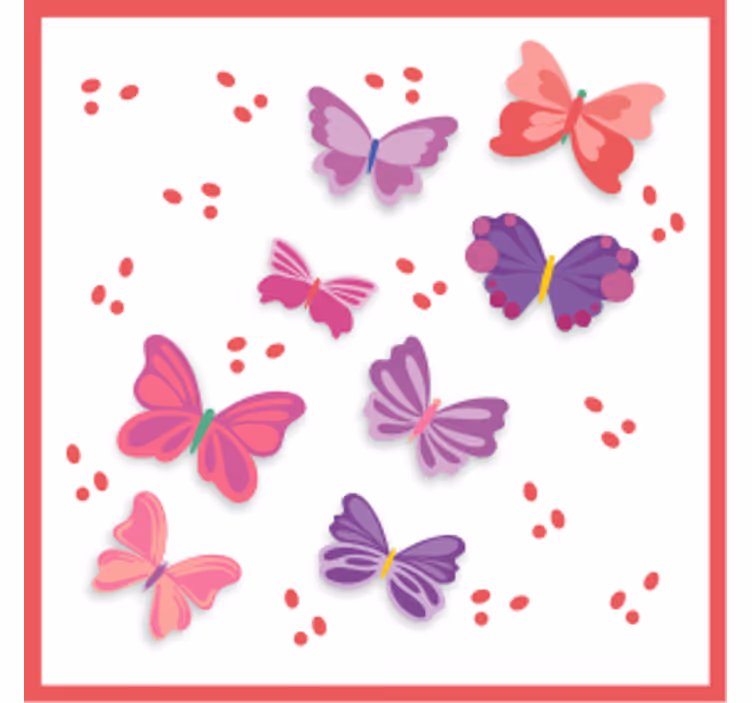Posavasos frikis ilustraciones de mariposas vivas - TenVinilo