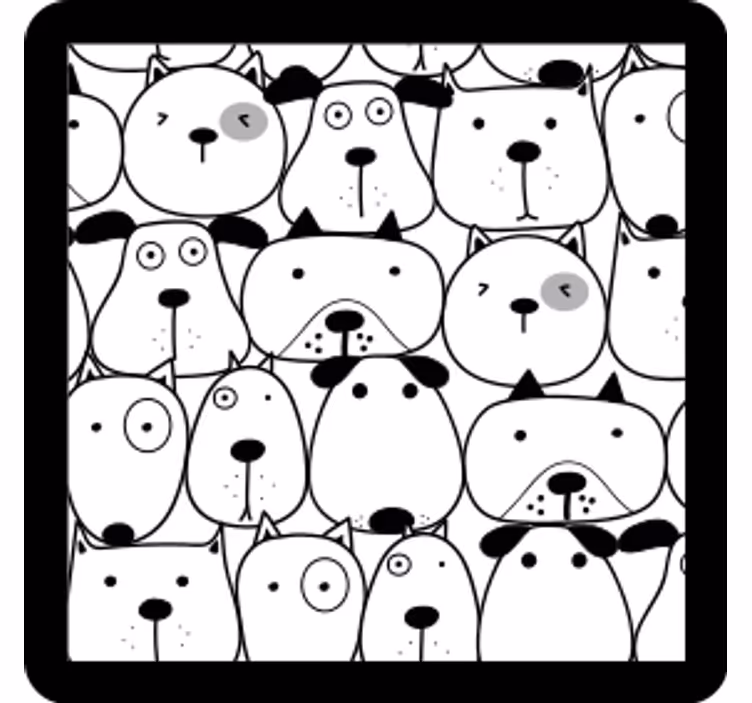 Posavasos frikis caras de perro fantásticas - TenVinilo