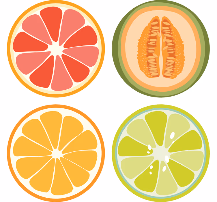 Posavasos frikis rodajas de fruta - TenVinilo