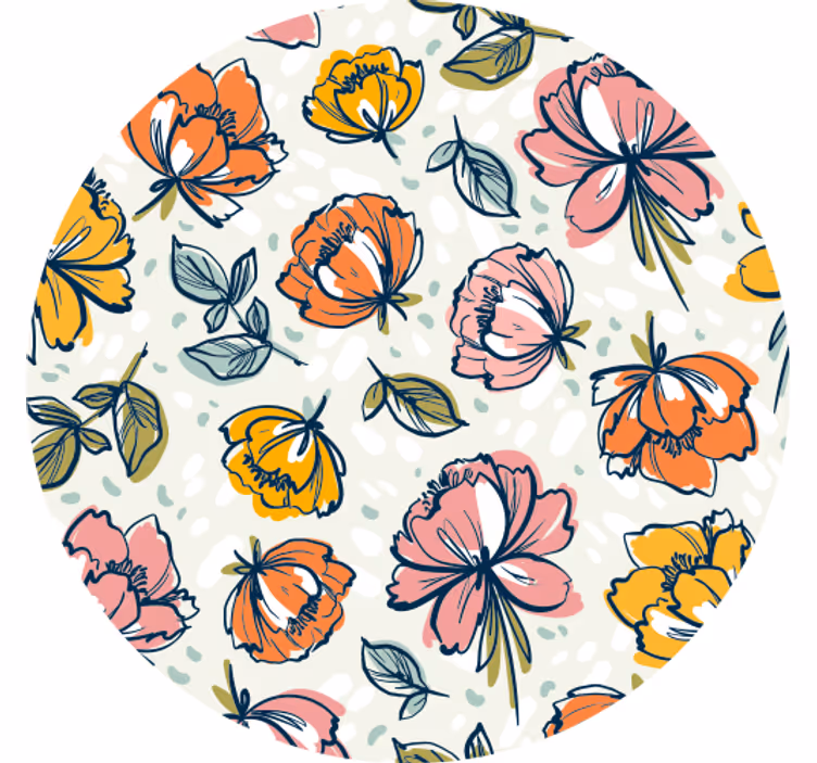 Portavasos moderno estilo estampado botánico - TenVinilo