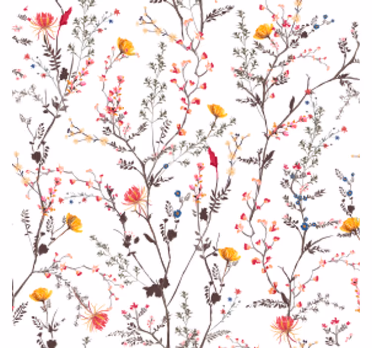 Portavasos diseño de ramas florales - TenVinilo