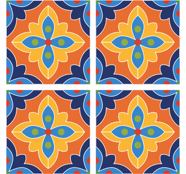 Portavasos ilustración floral vibrante - TenVinilo