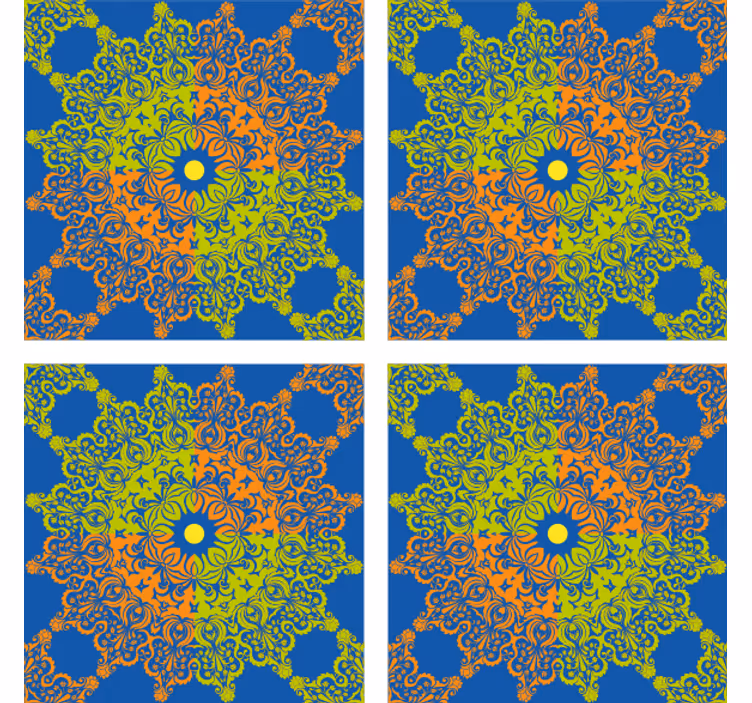Portavasos azulejo patrón de mandala colorido - TenVinilo