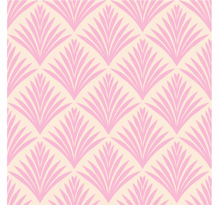 Portavasos patrón de hojas rosa pálido - TenVinilo