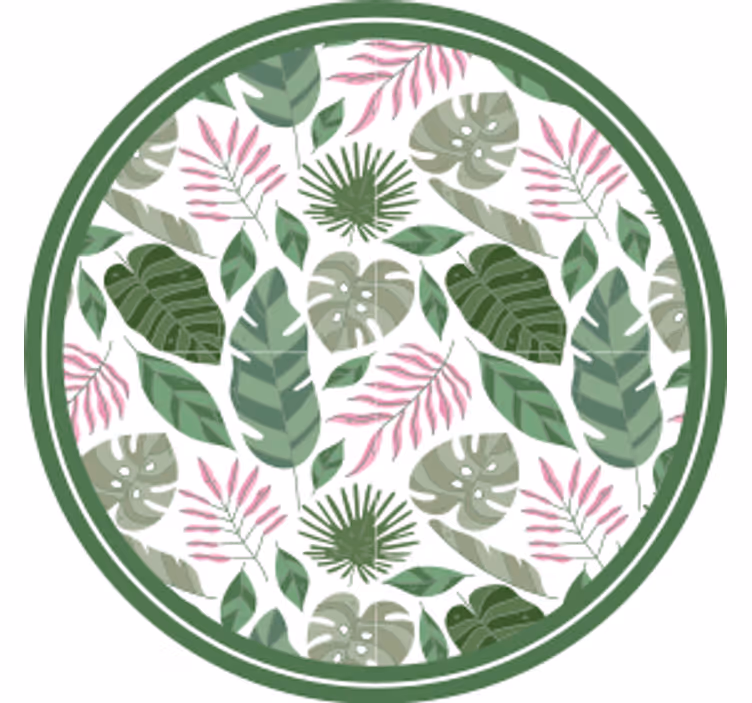 Posavasos moderno Plantas de jardín minimalista tropical - TenVinilo