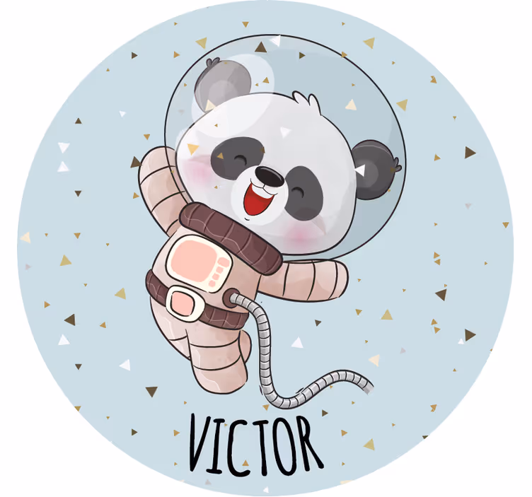 Portavasos vintage panda astronauta alegre - TenVinilo