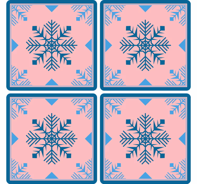 Portavasos navideño de silicona con diseño de copos - TenVinilo