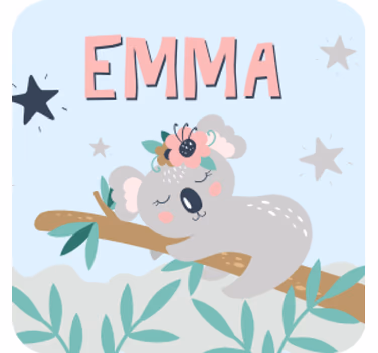 Portavasos personalizable ilustración de koala lindo - TenVinilo