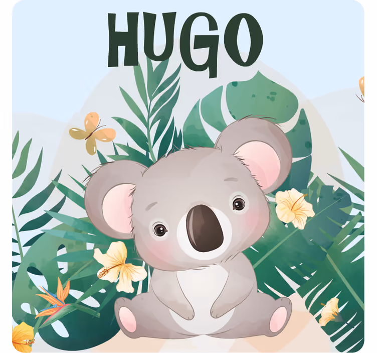 Portavasos personalizable arte de koala adorable - TenVinilo