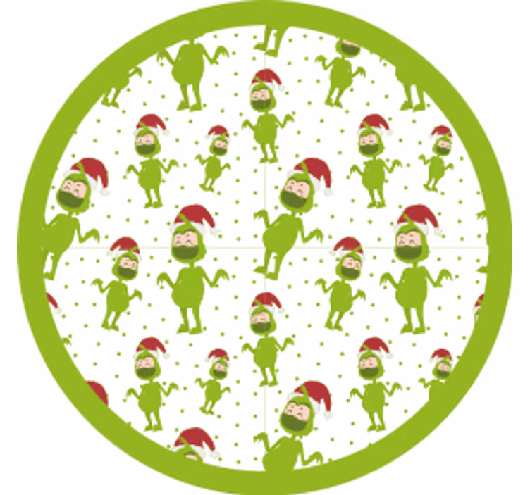 Portavasos navideño personajes verdes juguetones - TenVinilo