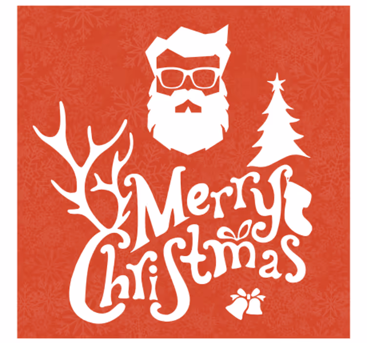 Posavasos navideño Feliz hipster - TenVinilo