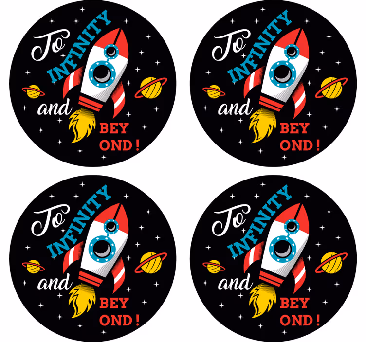 Posavasos frikis temática de lanzamiento espacial - TenVinilo