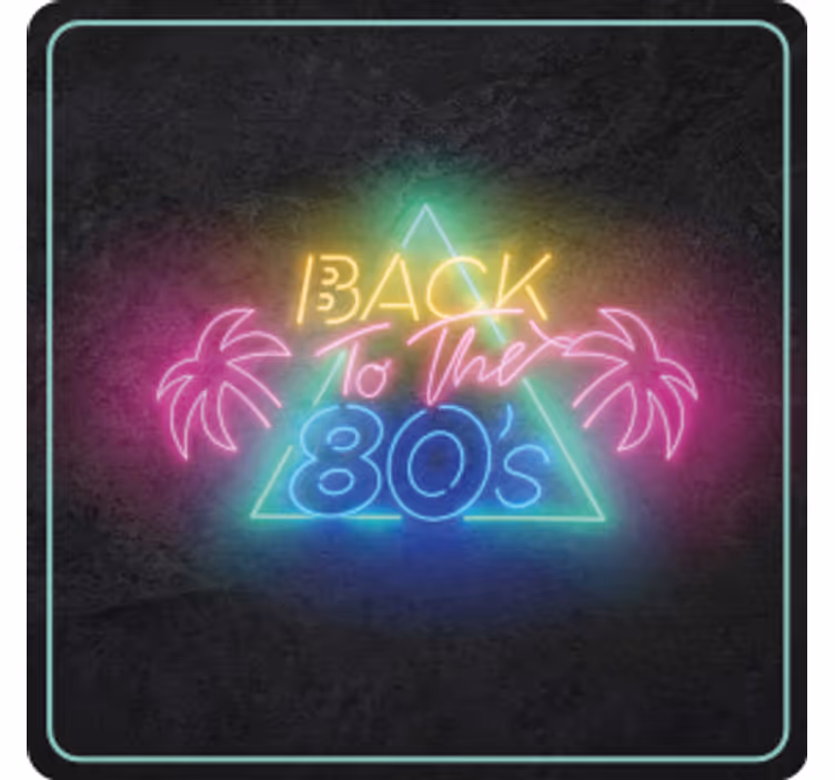Portavasos vintage neón retro de los 80 - TenVinilo