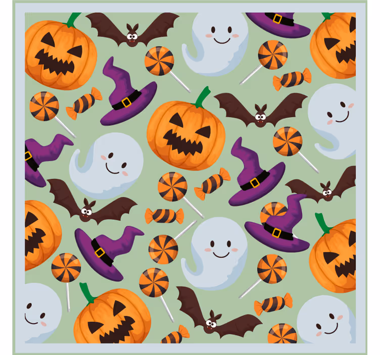 Posavasos Halloween Fantasmas de dibujos animados y con patrón de - TenVinilo