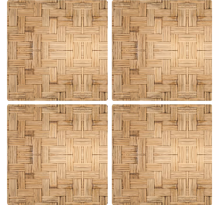 Posavasos textura Efecto madera tejida - TenVinilo