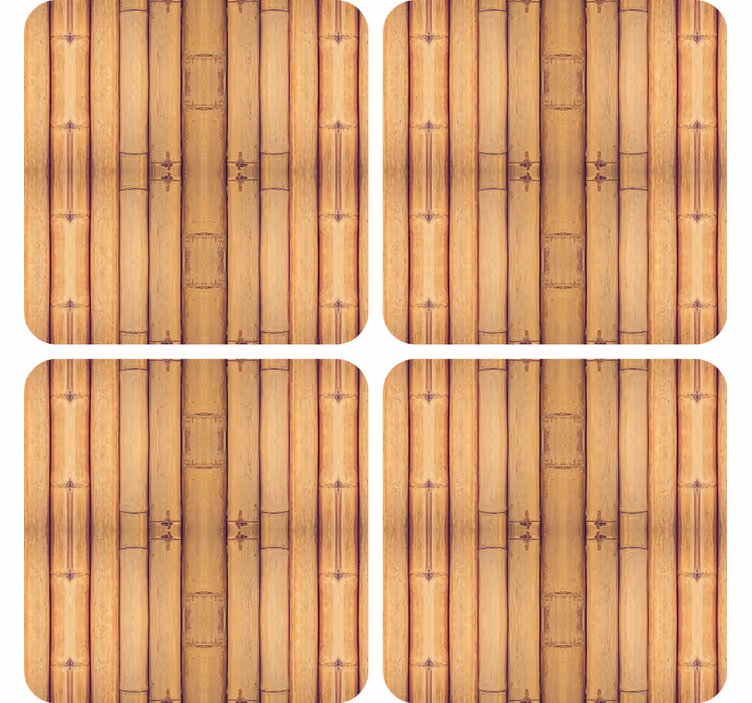 Posavasos textura Efecto de textura de madera de bambú - TenVinilo