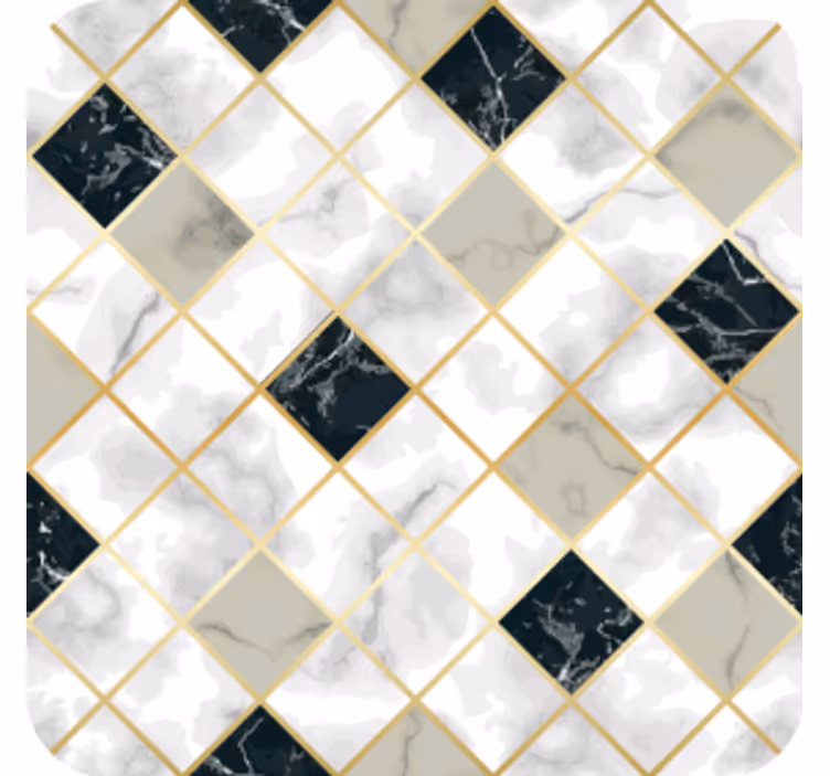 Portavasos de azulejos con patrón de mármol - TenVinilo