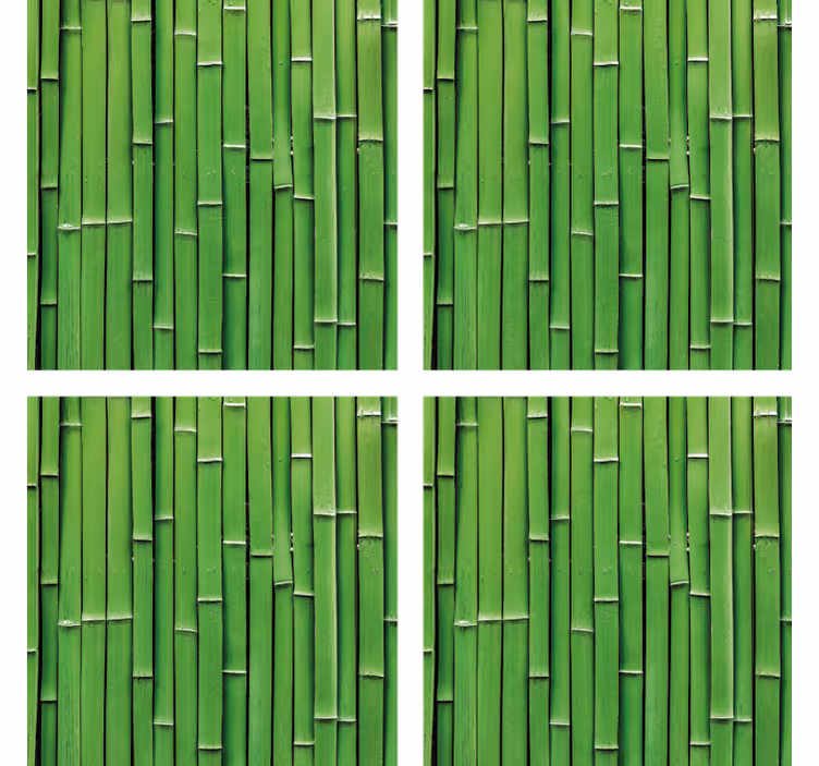 Portavasos patrón textura de bambú - TenVinilo